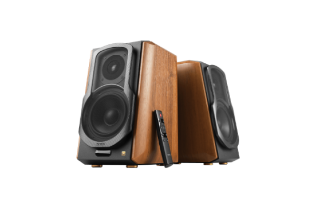 Experience pure Hi-Res sound Edifier S1000MKII Bookshelf Speakers – Hi-Res Audio, 120W Power - Brown
