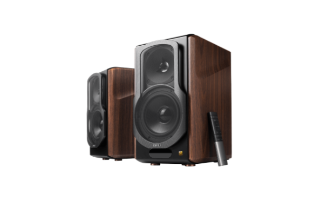 Edifier S2000MKIII New Classic Hi-Fi Active Speaker - High-Resolution Bluetooth Sound - Brown