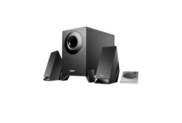 Edifier M1360 2.1 Speakers: Quality Satellites, 4" Subwoofer  Powerful Bass - Brown x 4