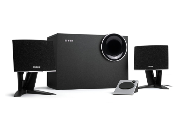 Edifier M203BT Bluetooth Multimedia Speaker - Powerful 2.1 Sound System - Black x 2