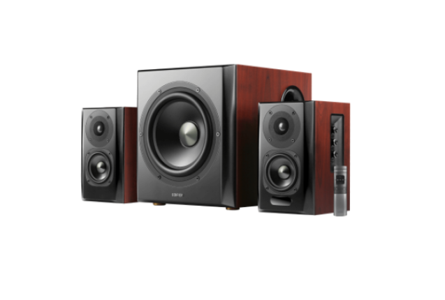 Edifier S350DB Bookshelf Speaker Subwoofer 2.1 System 150W RMS Bluetooth aptX - Brown