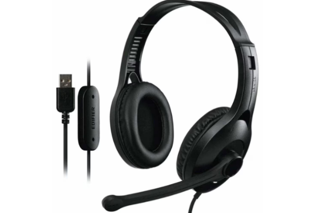 Edifier USB K800 Headset – Clear Sound for Online Education- Black x 20