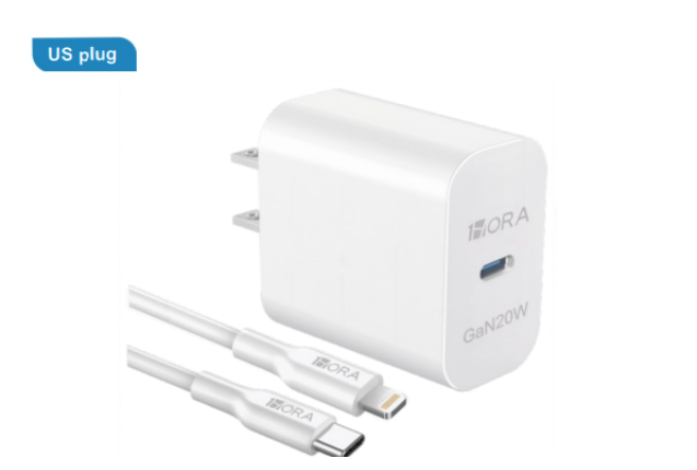 GAR154 20W Fast Charger with Type-C to Lightning Cable Safe & Rapid Charging