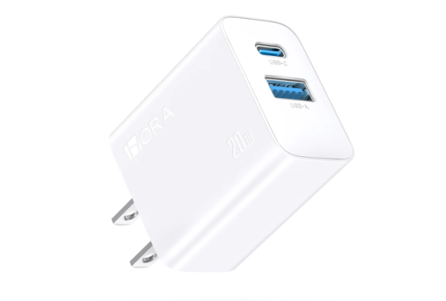 GAR161 2-Port 20W Fast Charger  USB-C & USB-A Quick Charging