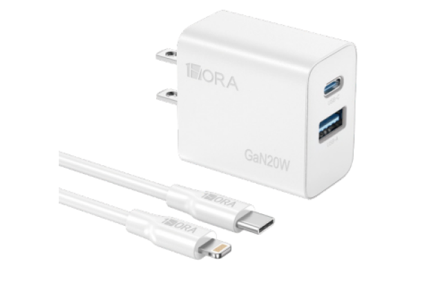 GAR163 20W 2-Port Fast Charger – USB-C PD & USB-A Quick Charging