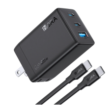 GAR322 65W GaN Fast Charger – 3-Port USB-C & USB-A, Travel Ready