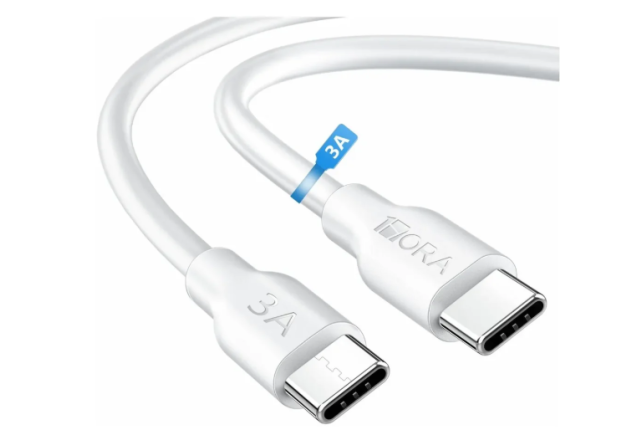 1hora CAB252 is a 1-meter PVC USB Type-C to USB Type-C cable