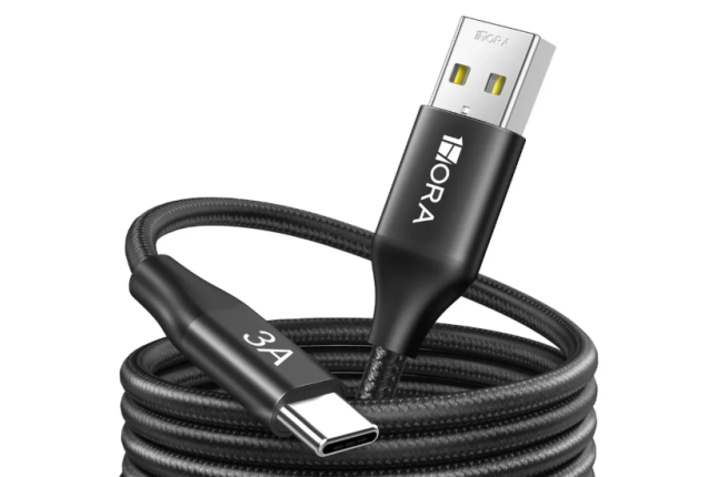 CAB264 2M Braided USB-A to USB Type-C Cable - Durable & Fast Charging