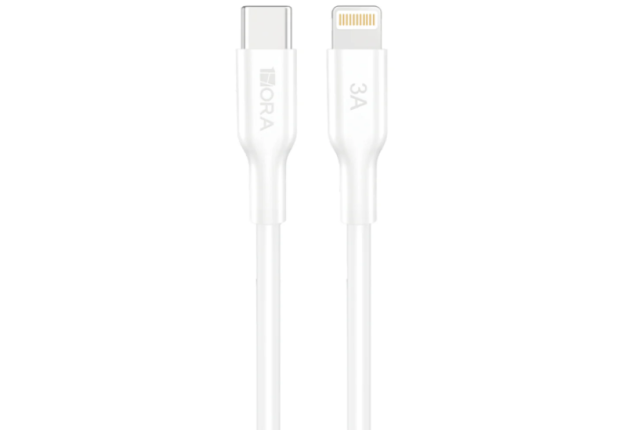 1hora CAB271 2M USB-C to Lightning Cable – Durable PVC, Fast Charging