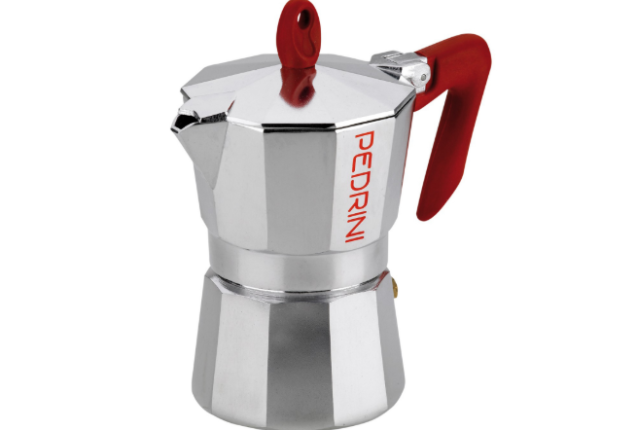Pedrini Caffettiera 9 Cup Polished Aluminum Moka Pot x 8 1