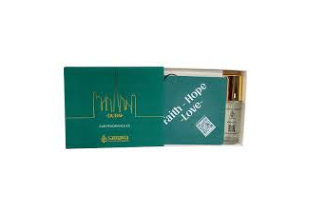 SAMAWA Car Fragrance Kit Woody Fresh Fruity - Die-Cut Freshener + 10ml Perfume 