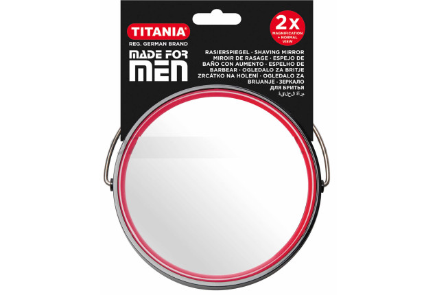 Titania's Shaving Mirror for Men – Black (12.5 cm) x 12