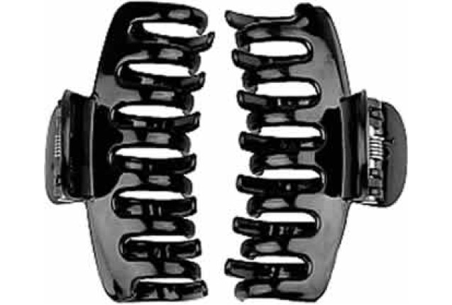 Claw Clip Double Claw Row – Matt Black (8 cm) x 6