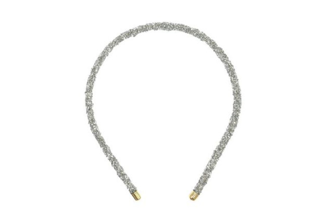 Sparkling Silver Headband – Glittery Hair Accessory x 6