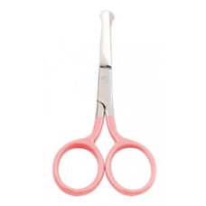Baby scissors lacquered handles in blue and pink x 24