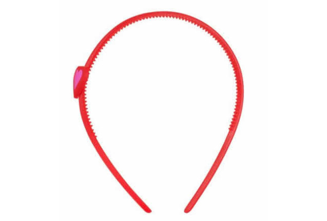 Headband "HEART" – Stylish Red Hair Accessory x 6
