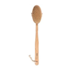 Long-Handled Bath Brush – Wood & Pure Bristle x 12