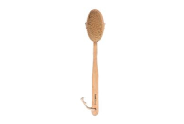 Long-Handled Bath Brush – Wood & Pure Bristle x 12