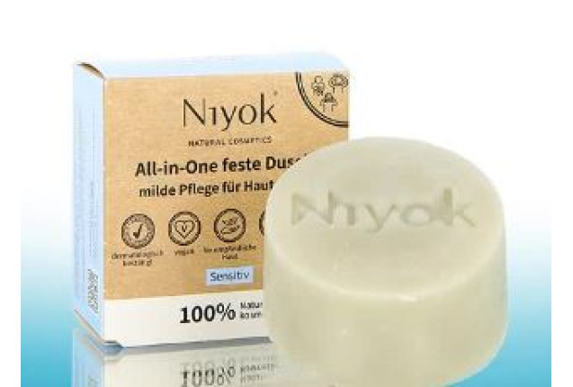 4 in 1 Solid Shower Bar for Sensitive Skin – Gentle Care (80g)