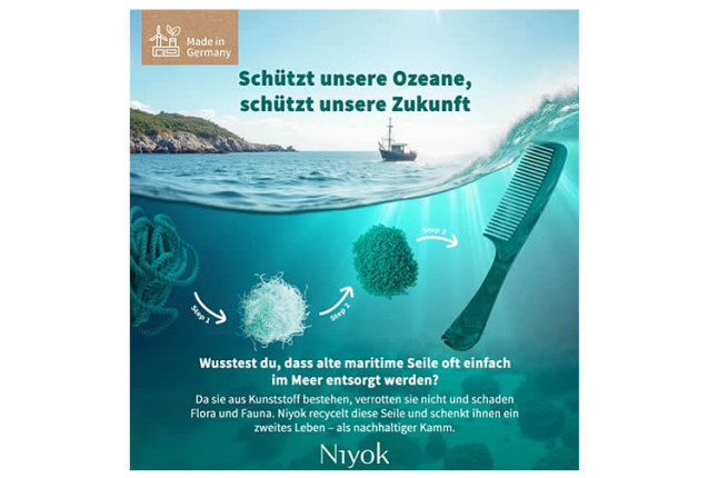 Niyok Handle Comb Small – Recycled Sea Rope