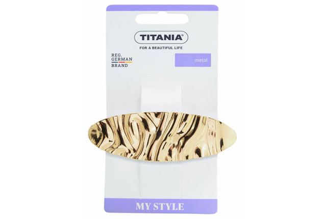 Elegant Gold Barrette Clip – 7.5 cm x 6