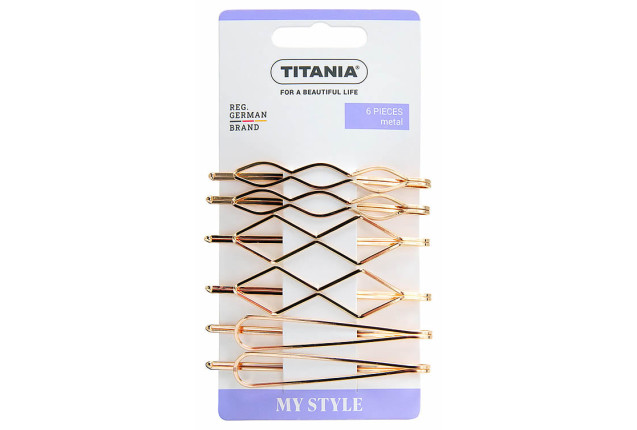 Elegant Hair Slides – Metal Gold & Silver (6 pcs) x 6