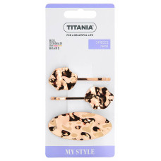 Elegant Hair Slides – Metal Mix Gold (3pc) x 6