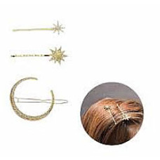 Hair Slides Metal Mix – Gold, Stars &amp