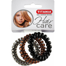 Spiral Hair Tie Set – Metallic Glitter Hair Accessories x 6