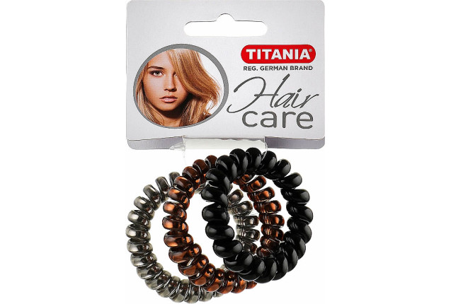Spiral Hair Tie Set – Metallic Glitter Hair Accessories x 6