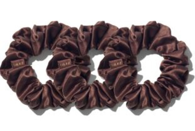 Brown Scrunchie – Corduroy Fabric Hair Accessory x 6