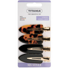 Hair Clips Pin Curl – Acetate Brown & Black x 6
