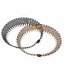 Zickzack Hair Bands – Black & Brown (2pcs) x 6