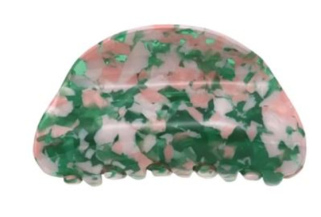 Titania Claw Clip Acetate – Green Pink, 7.5 cm x 6