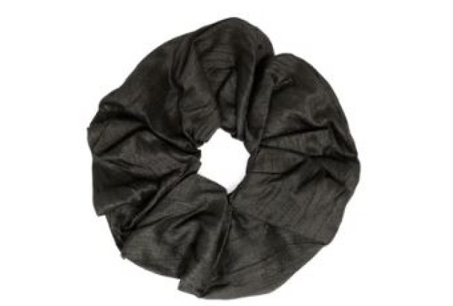 Titania Black Corduroy Scrunchie x 6