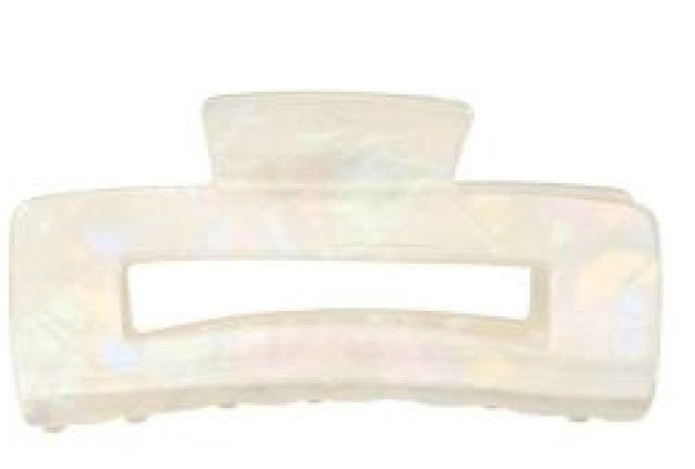 Titania Claw Clips in Acetate White Marble – 4cm (2pcs) x 6