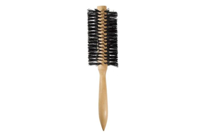 Round Brush with Genuine Bristles – (22 cm with 5 cm Diameter) x 12