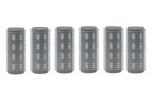 Bur-Curler Aluminium Core - 26 mm Diameter | Traffic Grey (6 pcs) x 6