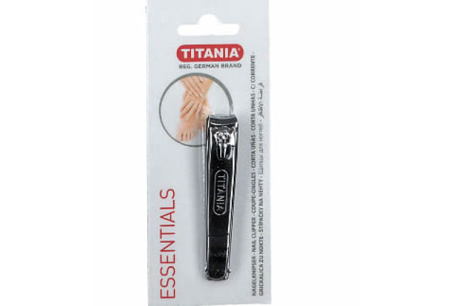 Titania Toe Nail Clipper with File (approx. 8 cm) x 24