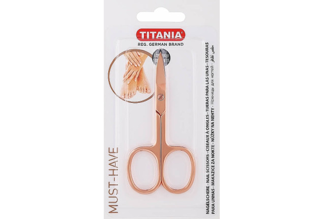 Titania Cuticle Scissors – Precision Stainless Gold-Plated (9 cm) x 24
