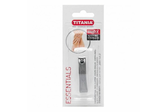 Nail clipper small, approx. 5 cm, ergonomically formed, high-grade steel, stainless x 24