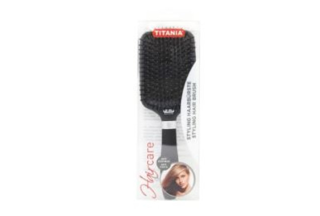Hair Care Brush, Antistatic, Super Soft Handle, Black (approx. 25 cm) x 6