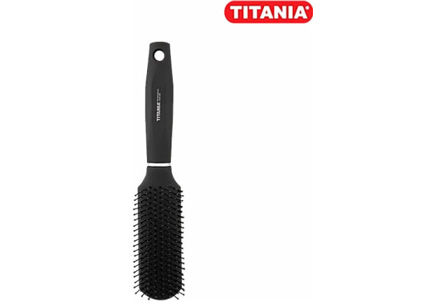 Professional Styling Brush | 9-Row Hair Brush, Black/Silver (23.5 cm) x 12
