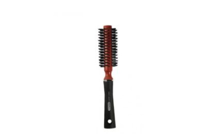 Round Brush with Wooden Head & Rubber-Coated Handle x 12