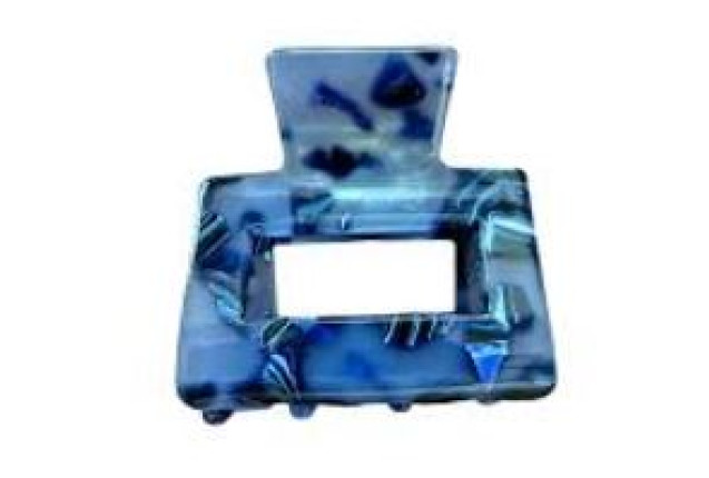 Stylish Claw Clip Squared Acetate Blue – 10 cm x 6