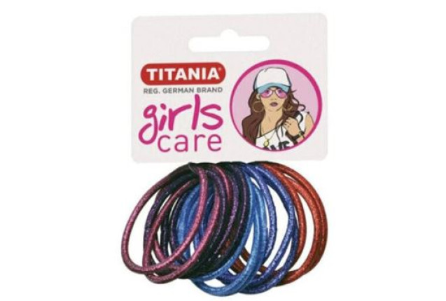 Colorful Glitter Hair Elastics – 15 pcs x 6