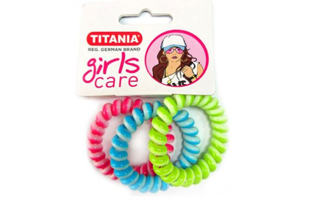 Spiral Hair Tie Set – Metallic Colors (3 pcs) x 6