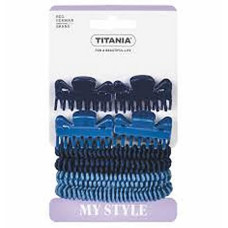 Hair Clips and Ribbons Set – 8 pcs, Rose & Pink x 6