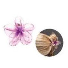 Claw Clip Flower Transparent Purple – 7 cm x 6