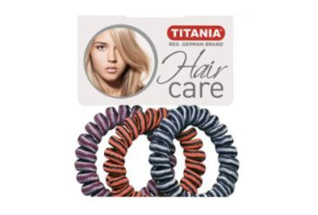 Spiral Hair Tie – Fabric Covered, Mixed Colours (3 Pcs) x 6